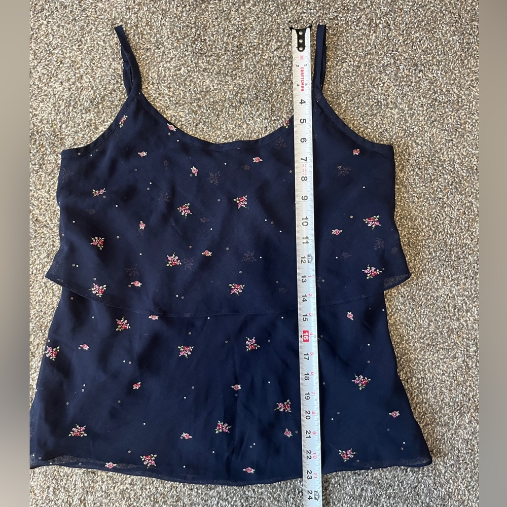 CAbi Navy Blue Floral Tank Size S - Picture 8 of 8